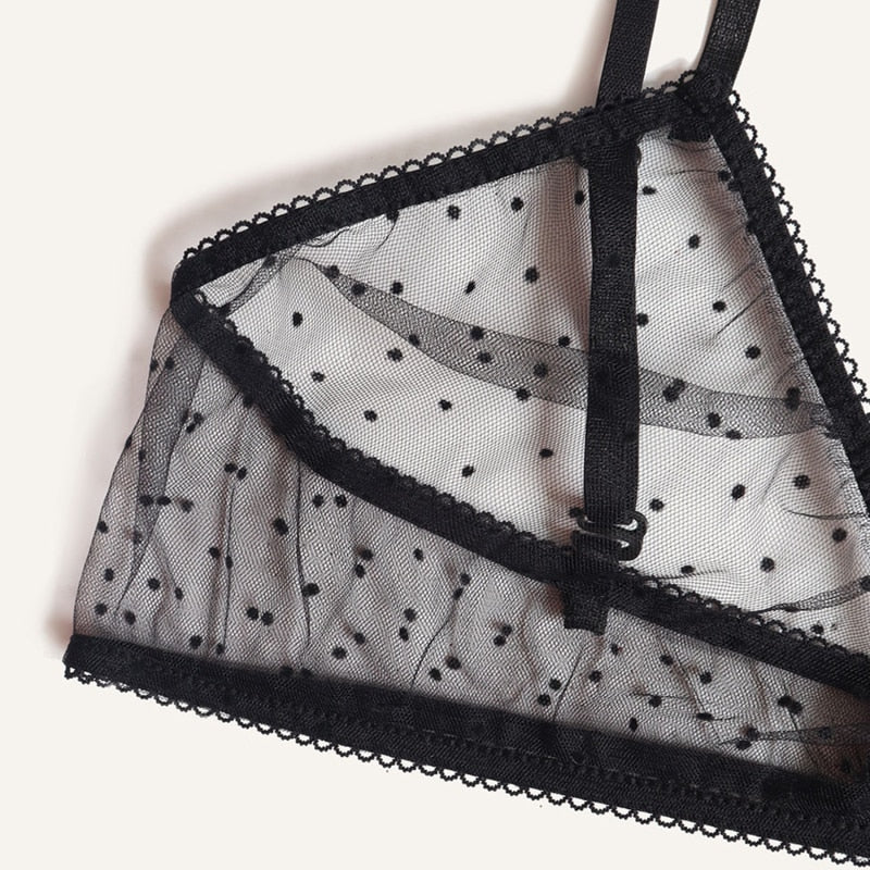 Ashleigh - 2pc Polka Dot Mesh Set