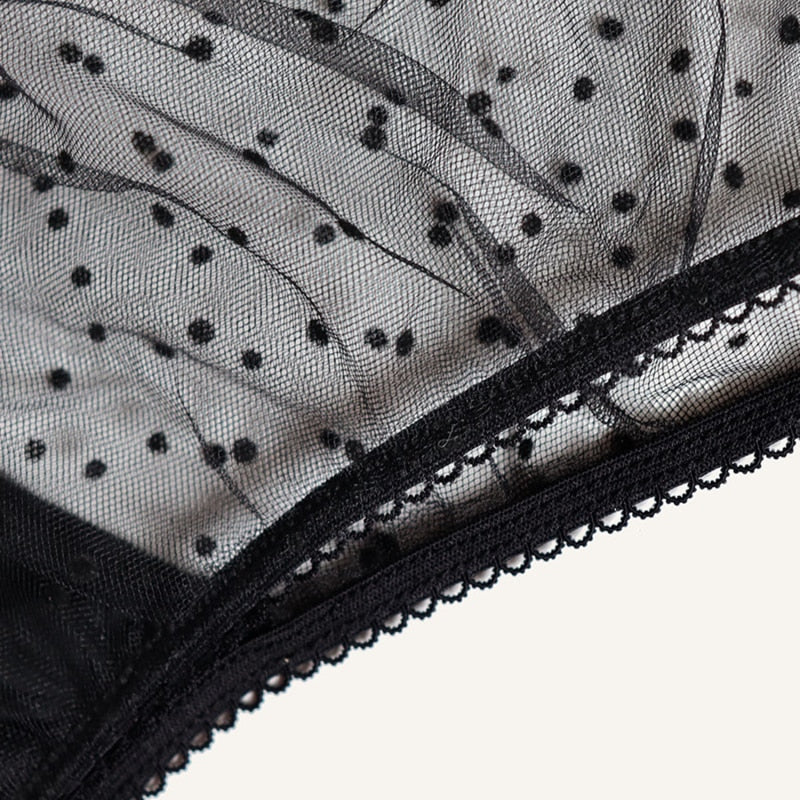Ashleigh - 2pc Polka Dot Mesh Set