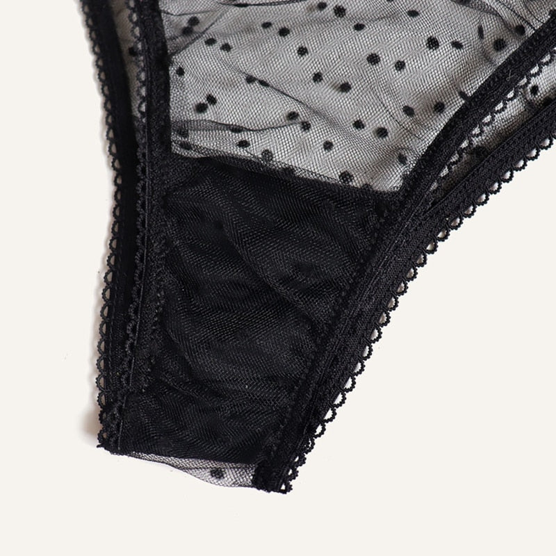 Ashleigh - 2pc Polka Dot Mesh Set